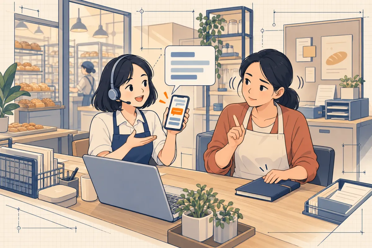 Hà đưa câu trả lời tự tin của chatbot, chị Lan chỉ vào sổ đơn đóng và lắc đầu