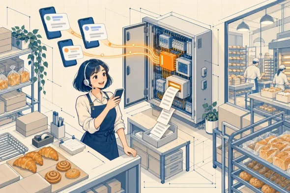 Tủ điều khiển thông minh biến tin nhắn từ điện thoại thành phiếu đơn gọn gàng, Hà đeo tai nghe theo dõi